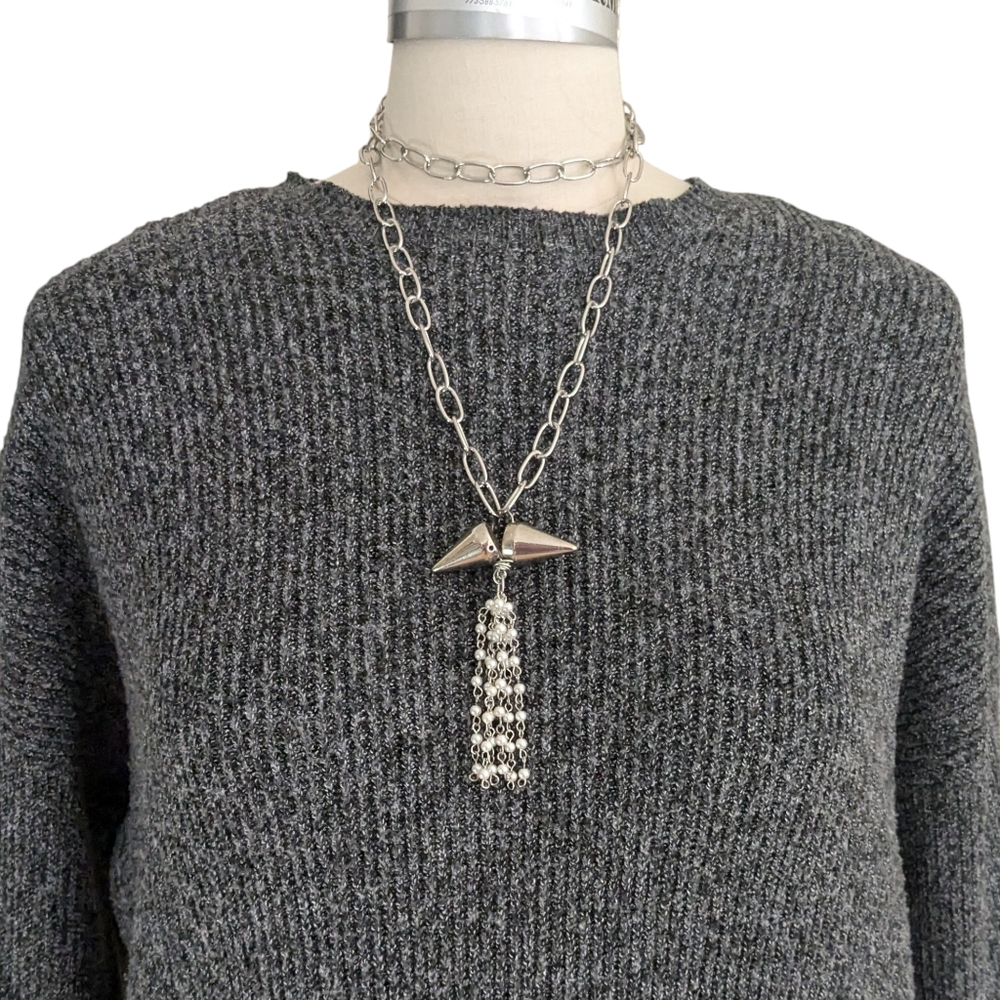 ASOS Ribbed Knit Tunic Sweater Size Medium - Picture 3 of 11